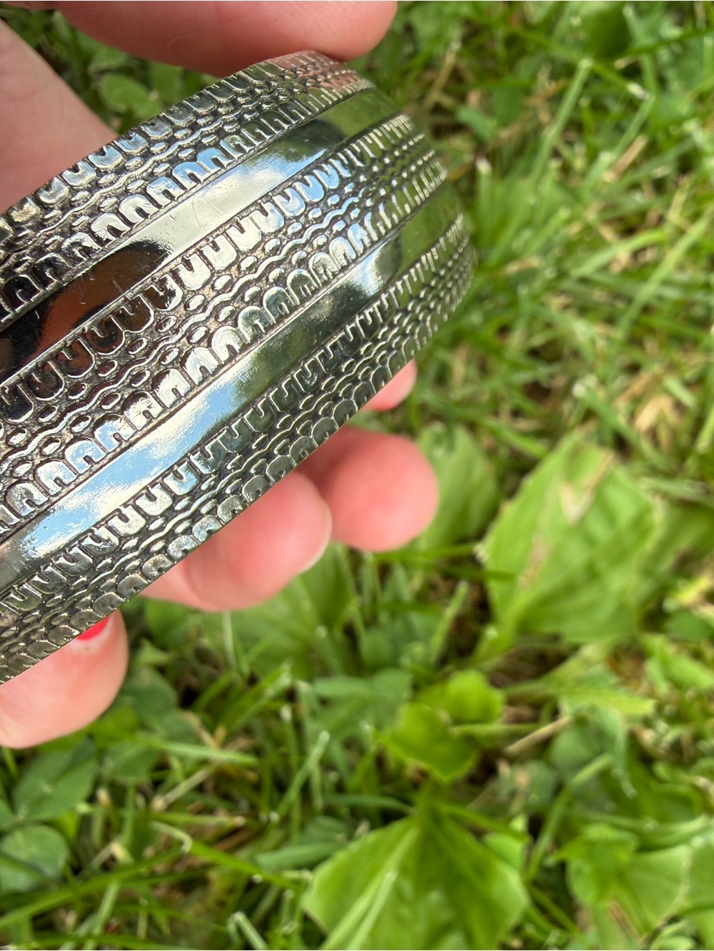 Textured Sterling Silver Cuff Bracelet